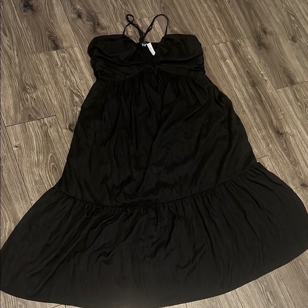 GAP Black Sleeveless Sweetheart Sundress